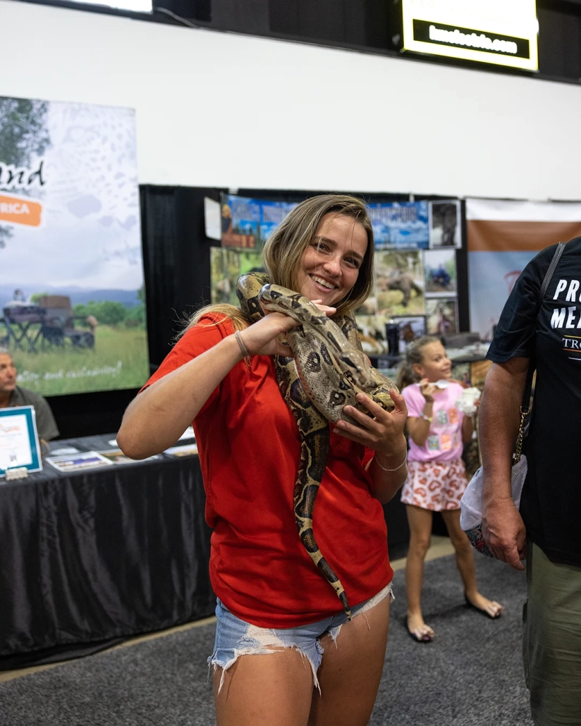 Just a girl and her Snake - Florida Outdoor Expo